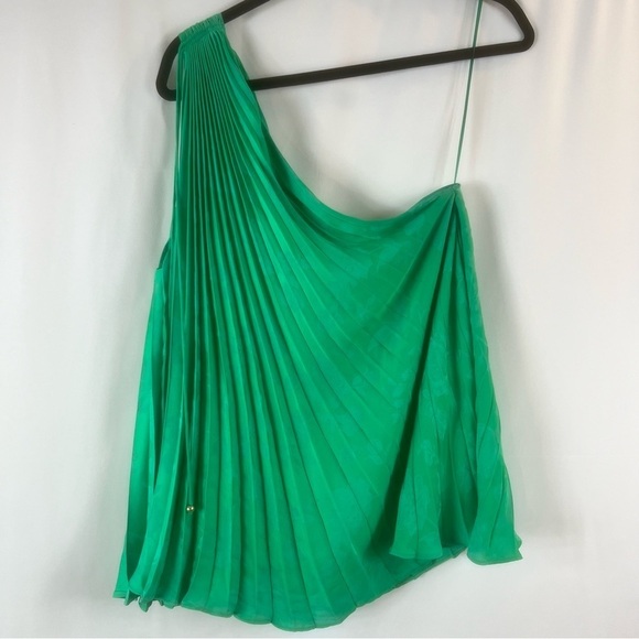 NWT Banana Republic Radiant One
Shoulder Top - M elegant Green Pleated - Picture 4 of 13